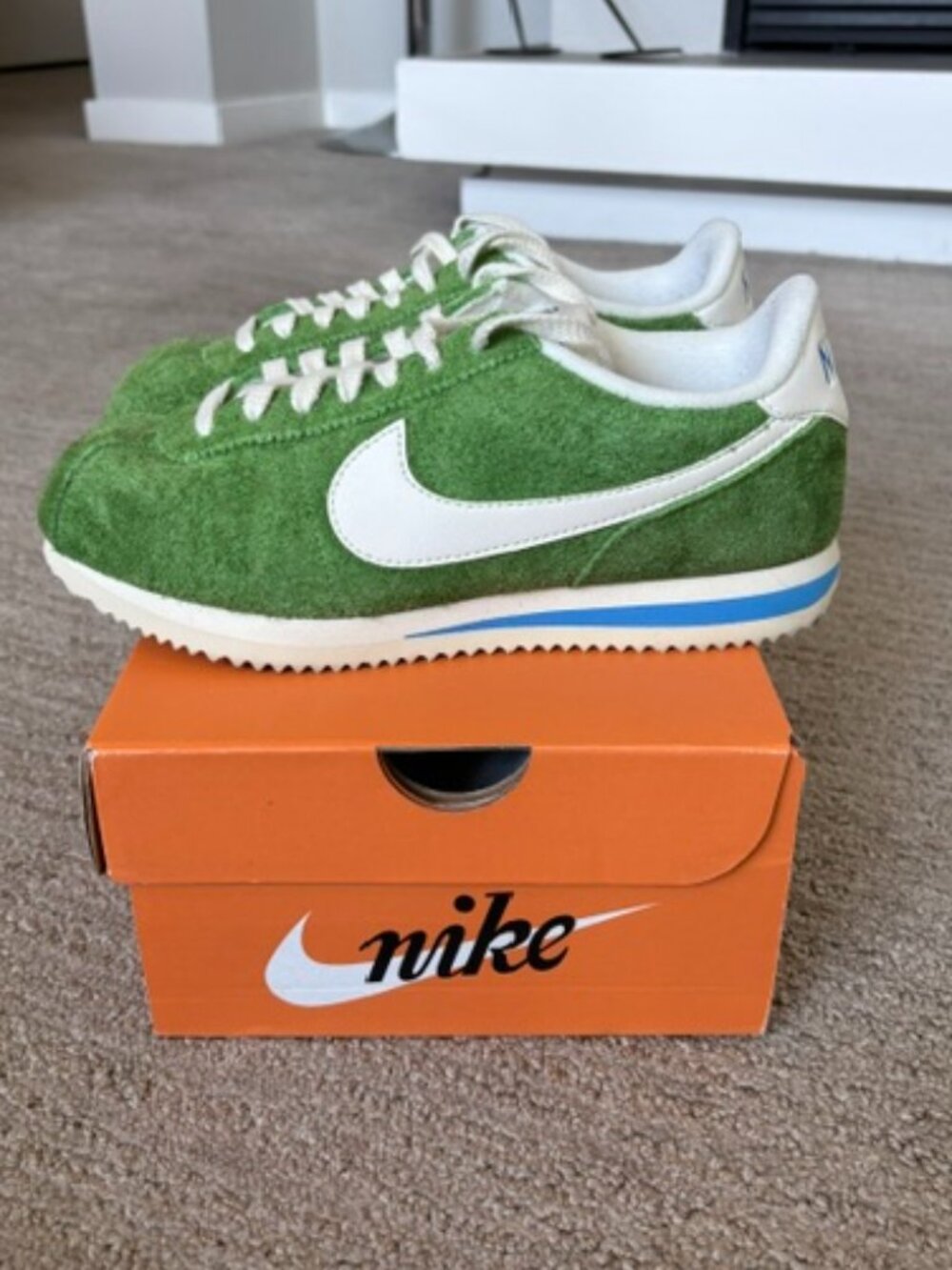Nike Women's Cortez Vintage Style Suede Sneakers in Perfect Condition